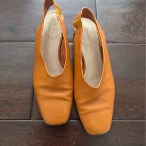 Everlane Square Toe Slingback Heels